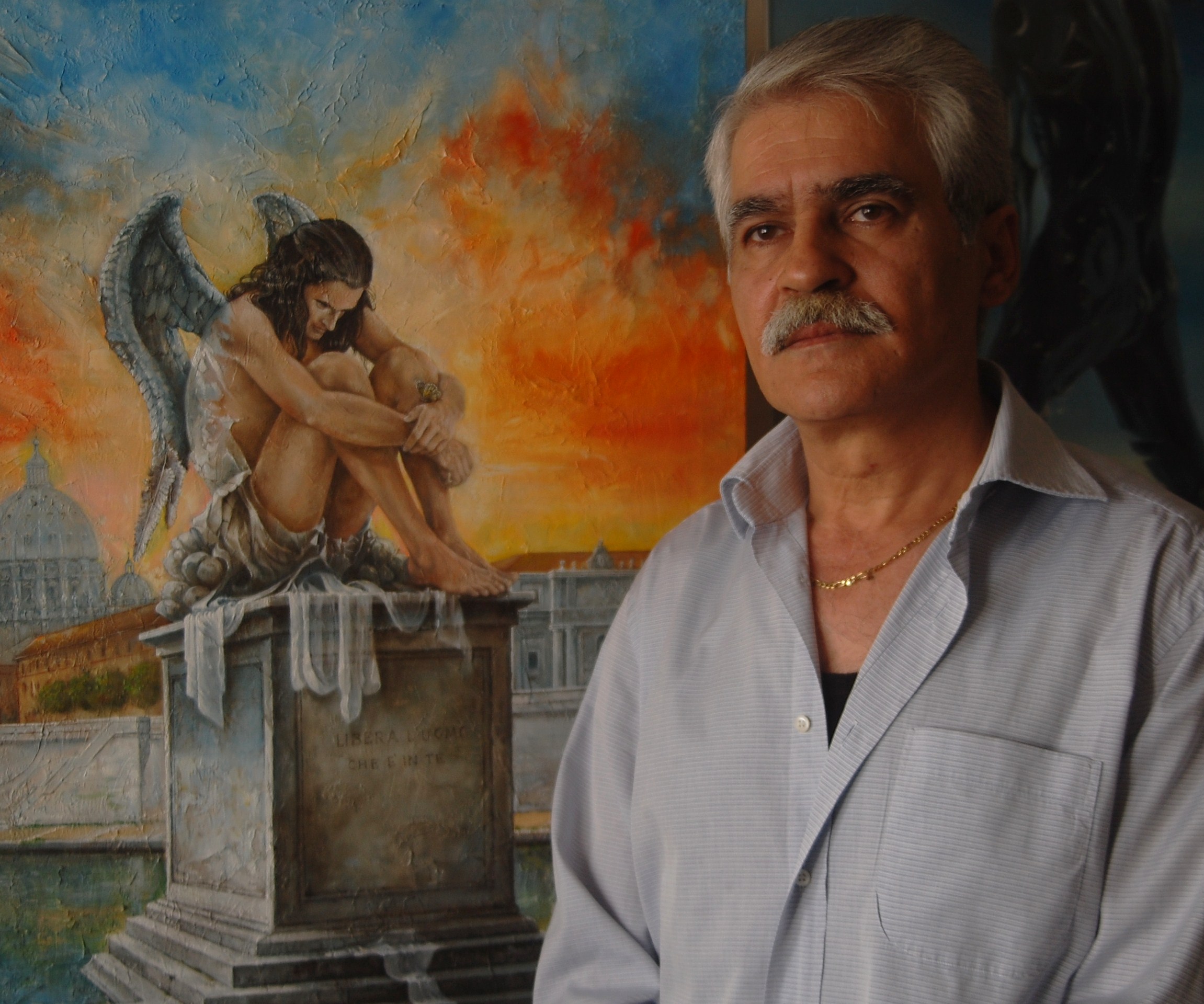 Vittorio Murrù nel suo studio